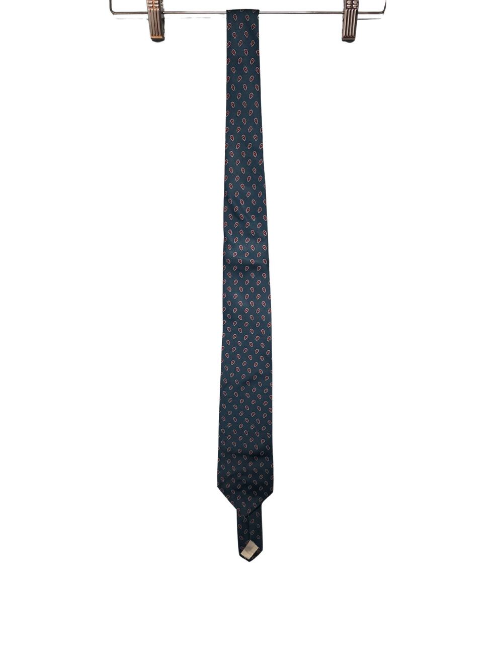 Brooks Brothers Silk Paisley Tie Teal Wedding Business Formal Classic Necktie